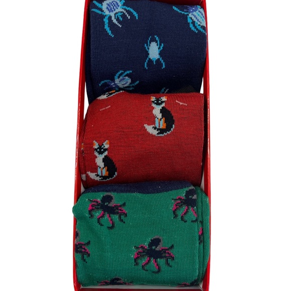 Men’s Crew Socks New Boxed Gift Set- 3 Pack- Critters Theme - Picture 3 of 9